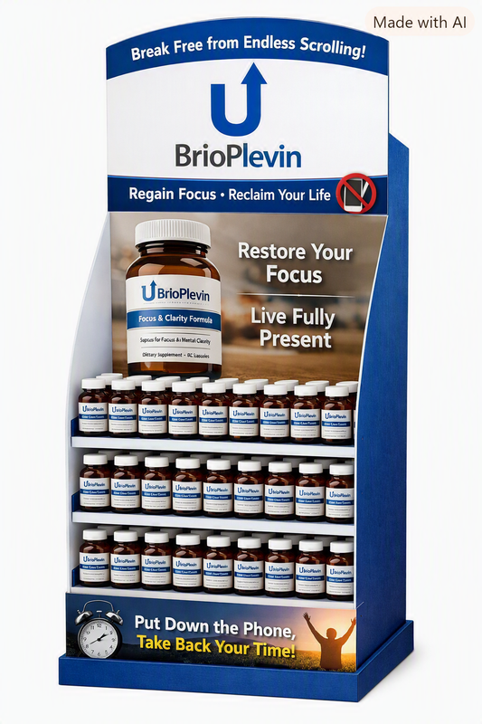 Marketing Display - 81 BrioPlevin Bottles - 30ct